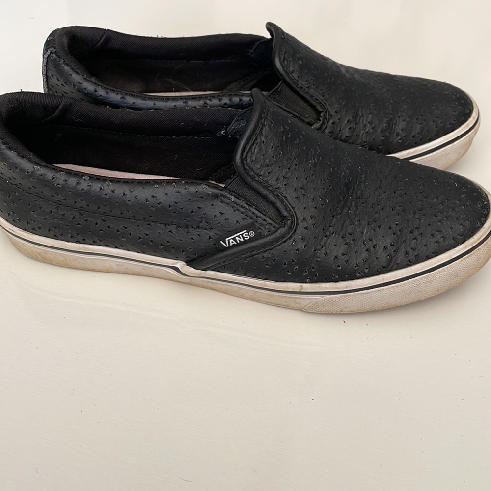 Black slip on Vans